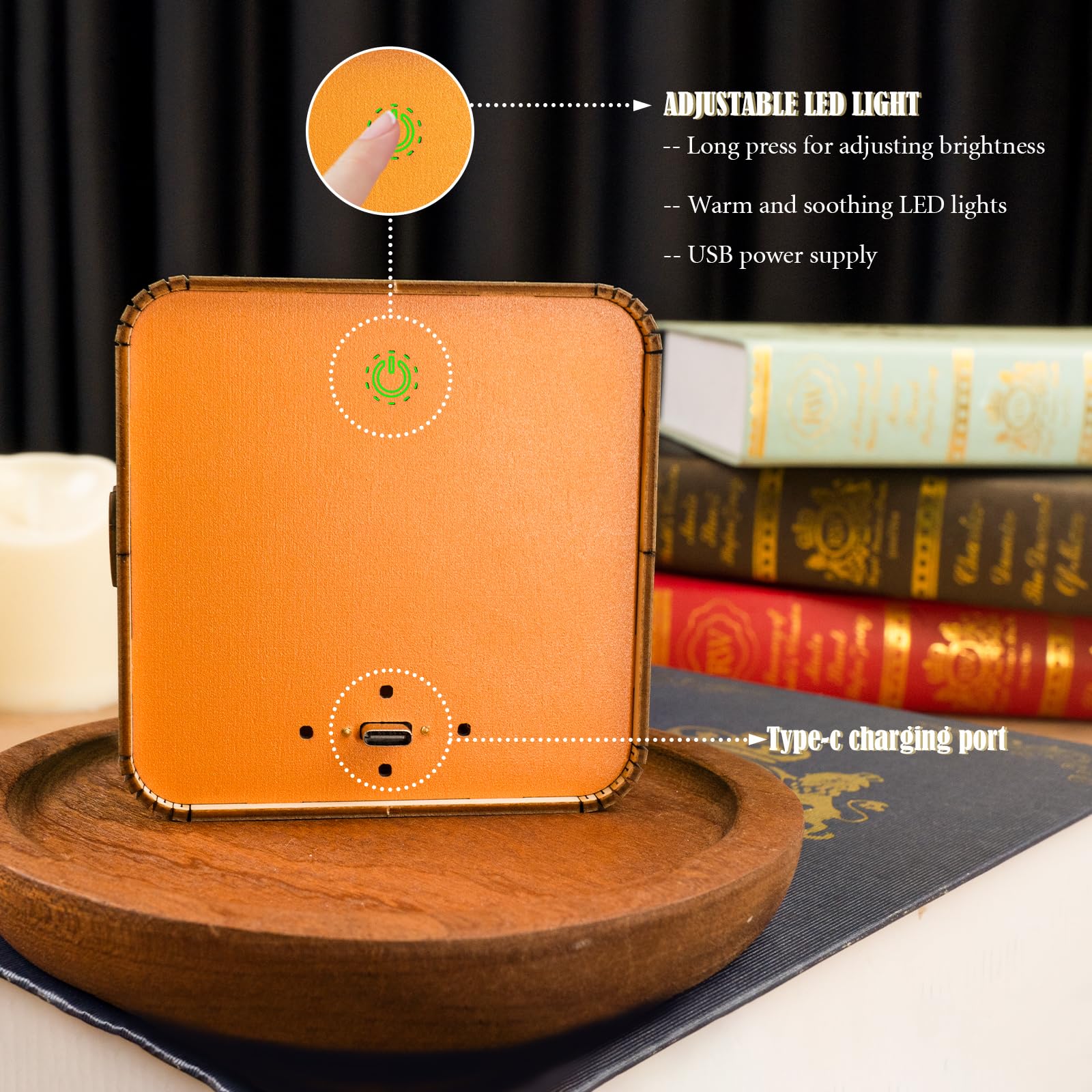 3D Puzzle Nightlight-Wooden 3D Puzzle Gifts-3D Wood Puzzles Sunlit Rivers Storybook Nightlight Home Décor for Adults,Unique Gifts for Mom,Dad,Sister,Wife - Image 4