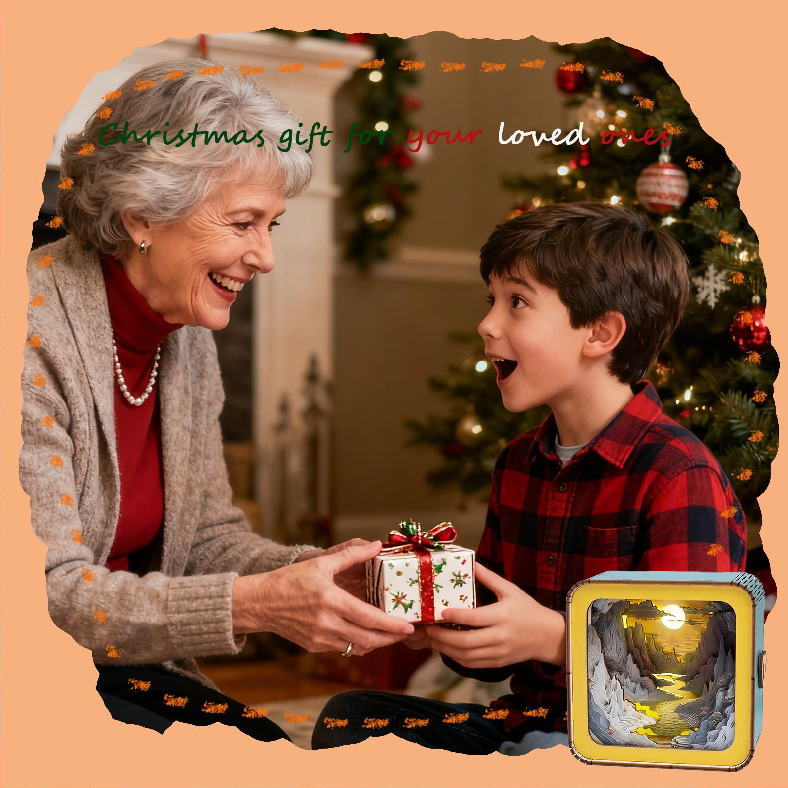 3D Puzzle Nightlight-Wooden 3D Puzzle Gifts-3D Wood Puzzles Sunlit Rivers Storybook Nightlight Home Décor for Adults,Unique Gifts for Mom,Dad,Sister,Wife - Image 9