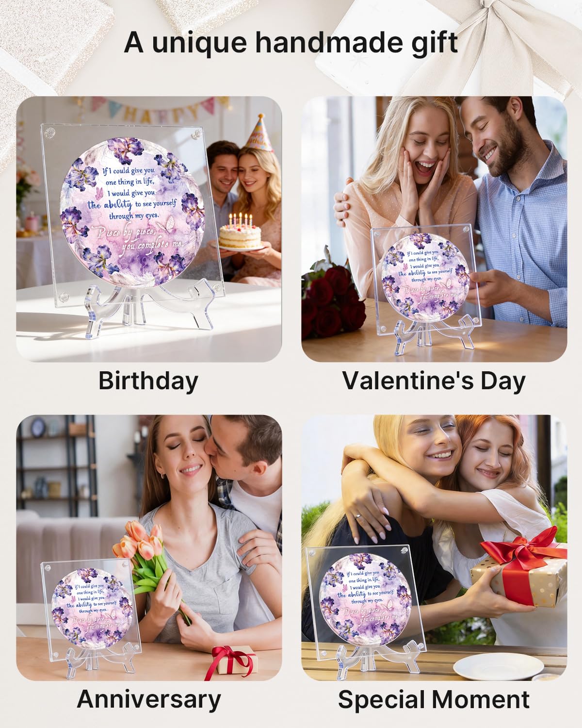 Acrylic Puzzle Ornament - Impossible Puzzles for Adults 3D Crystal Acrylic Puzzle Piece DIY Irregular Jigsaw Decor Creative Collectible Gift Family Friends Lover him Her Women Christmas Birthday - Image 7