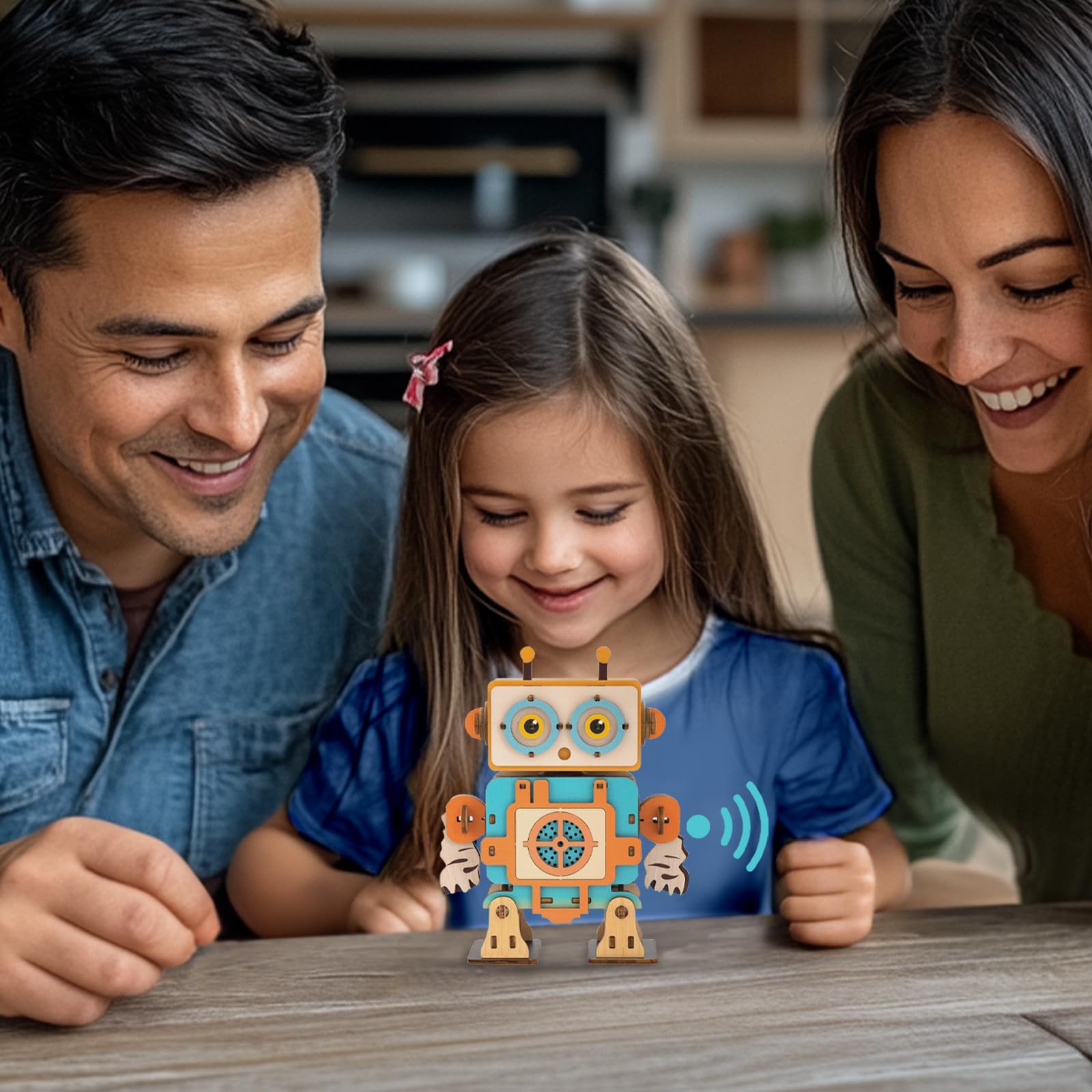 DIY Wooden Voice Recorder Robot – 3D Puzzle Model Kit with Sound Playback, Rotating Parts & Mechanical Assembly – Unique Gift for Puzzle Enthusiasts & Makers - Image 6
