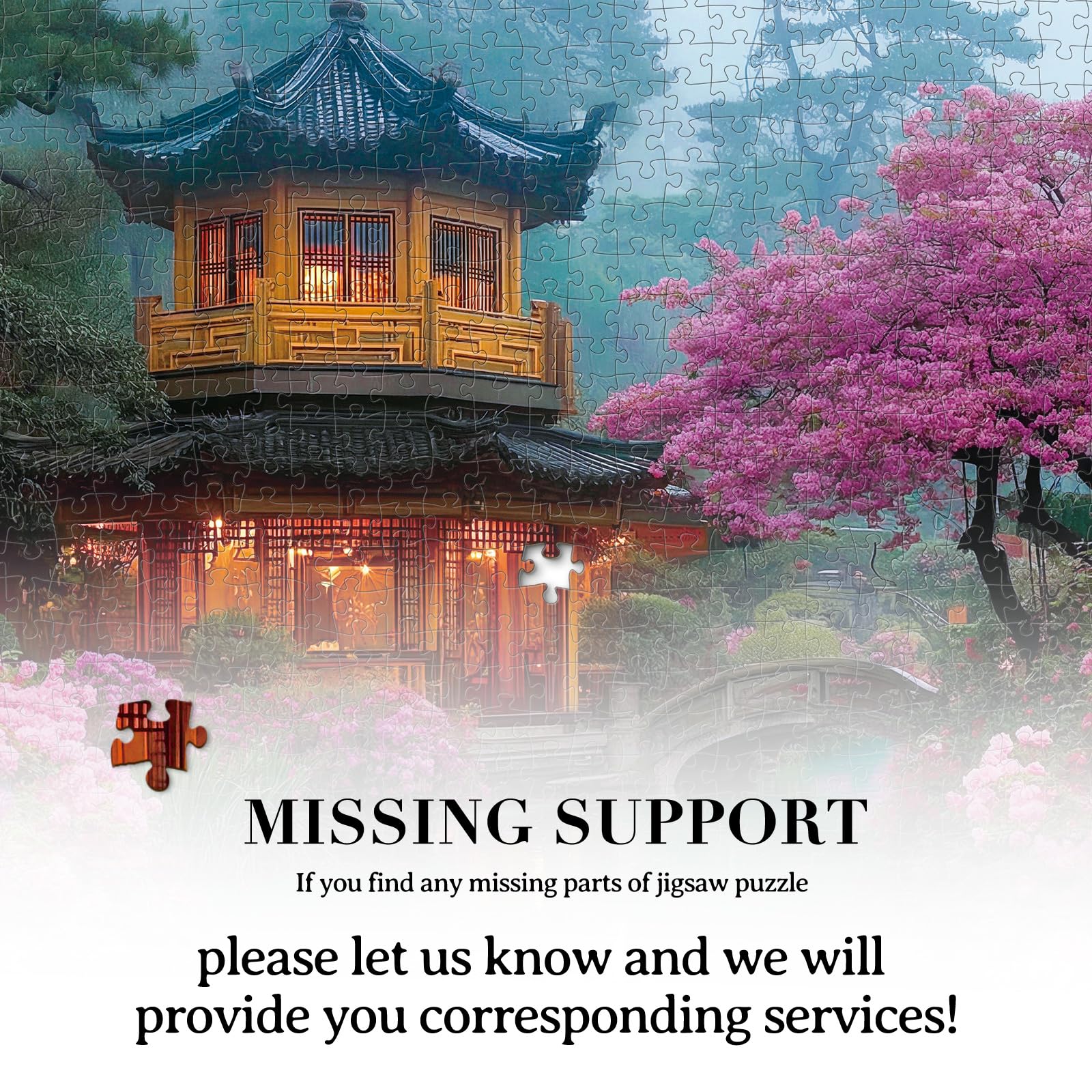 KAAYEE Puzzles for Adults 1000 Pieces, Flower Courtyard by Stream Paper Square Jigsaw Puzzles 1000 Piece, Impossible Hard Difficult Challenging Puzzle for Adults Birthday Home Decor - Image 8