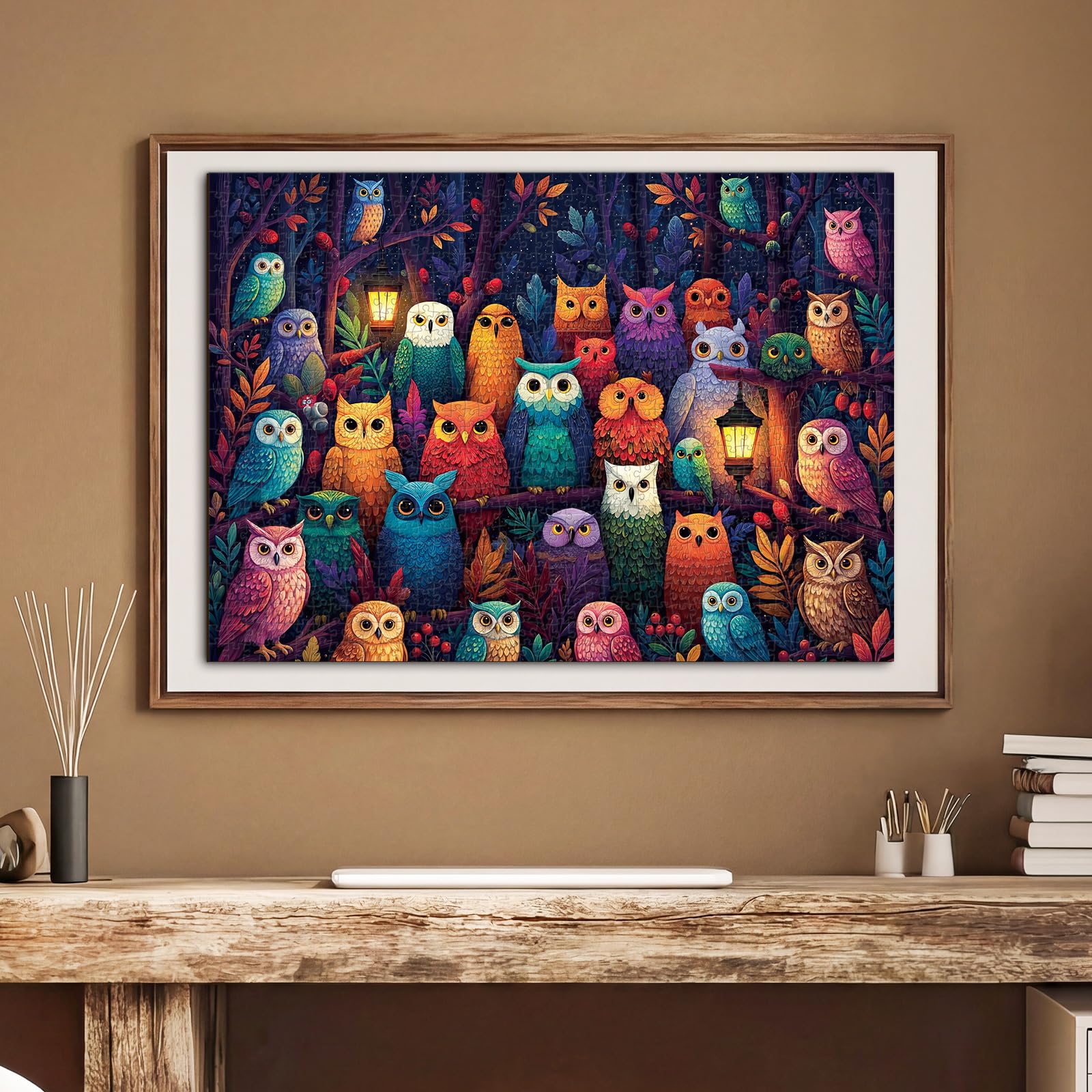 KAAYEE Puzzles for Adults 1000 Pieces, Paper Square Jigsaw Puzzles 1000 Piece, Impossible Hard Difficult Challenging Puzzle for Adults Birthday Home Decor (Owl Grove) - Image 4