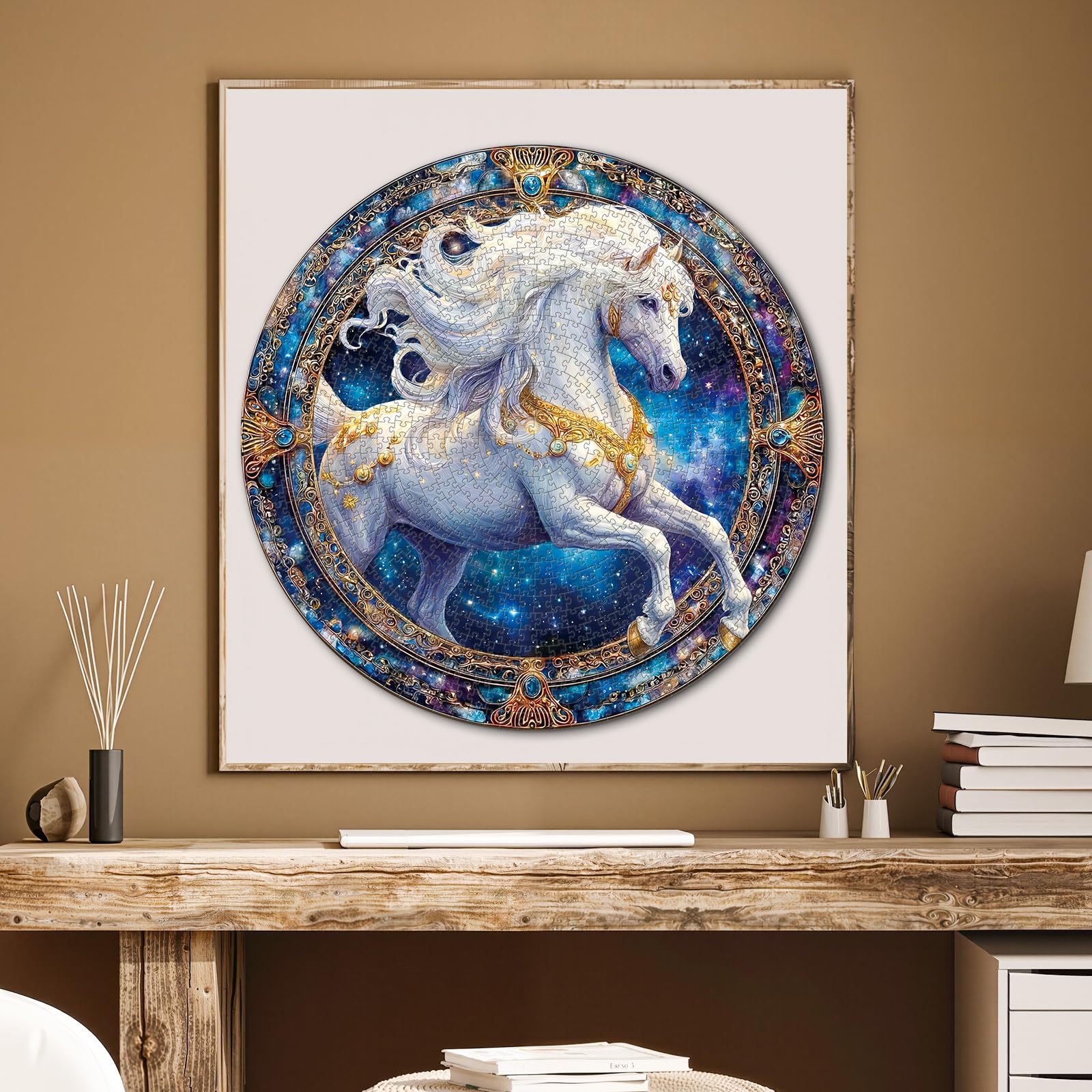 KAAYEE Puzzles for Adults 1000 Pieces, Round Jigsaw Puzzles 1000 Piece, 26.6in Circular Impossible Hard Difficult Challenging Puzzle for Adults Birthday Home Decor (Cosmic Horse) - Image 4
