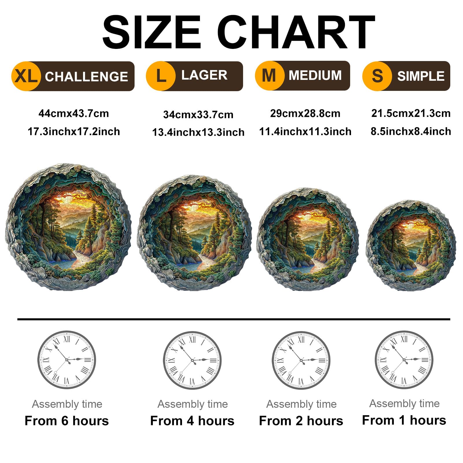 KAAYEE Wooden Puzzles for Adults, 3D Vision Effect Cave Forest Wooden Jigsaw Puzzle Unique Shape Wood Puzzle Adult, Flat Puzzle Birthday Fathers Family Game (S-8.5 * 8.4in-100pcs) - Image 9