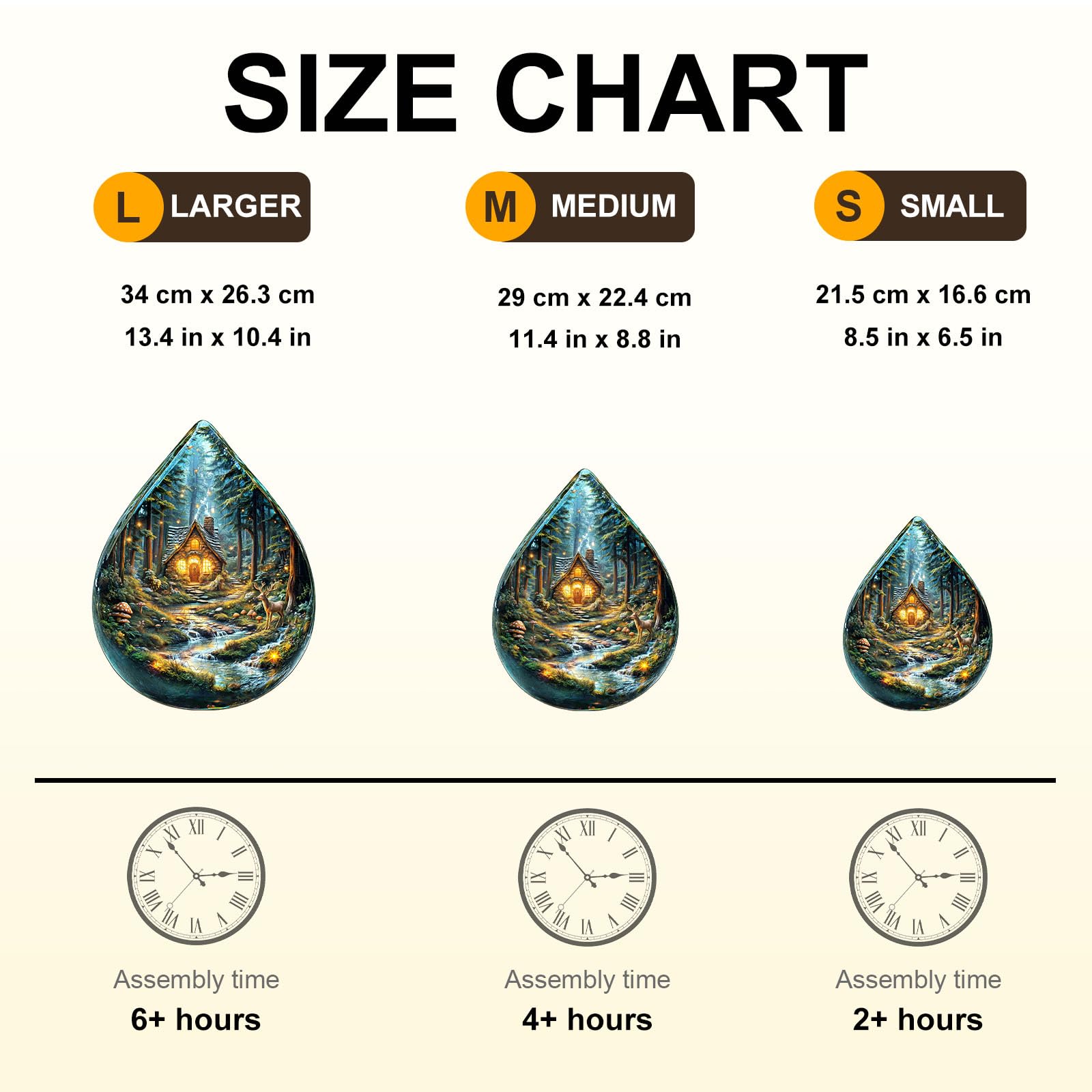 Wooden Puzzles for Adults, Mystic Forest Wooden Jigsaw Puzzle Unique Shape Wood Puzzles Adult 3D Visual Effect, Birthday Gifts for Puzzle Lovers (M-11.4 * 8.8in-135pcs) - Image 7