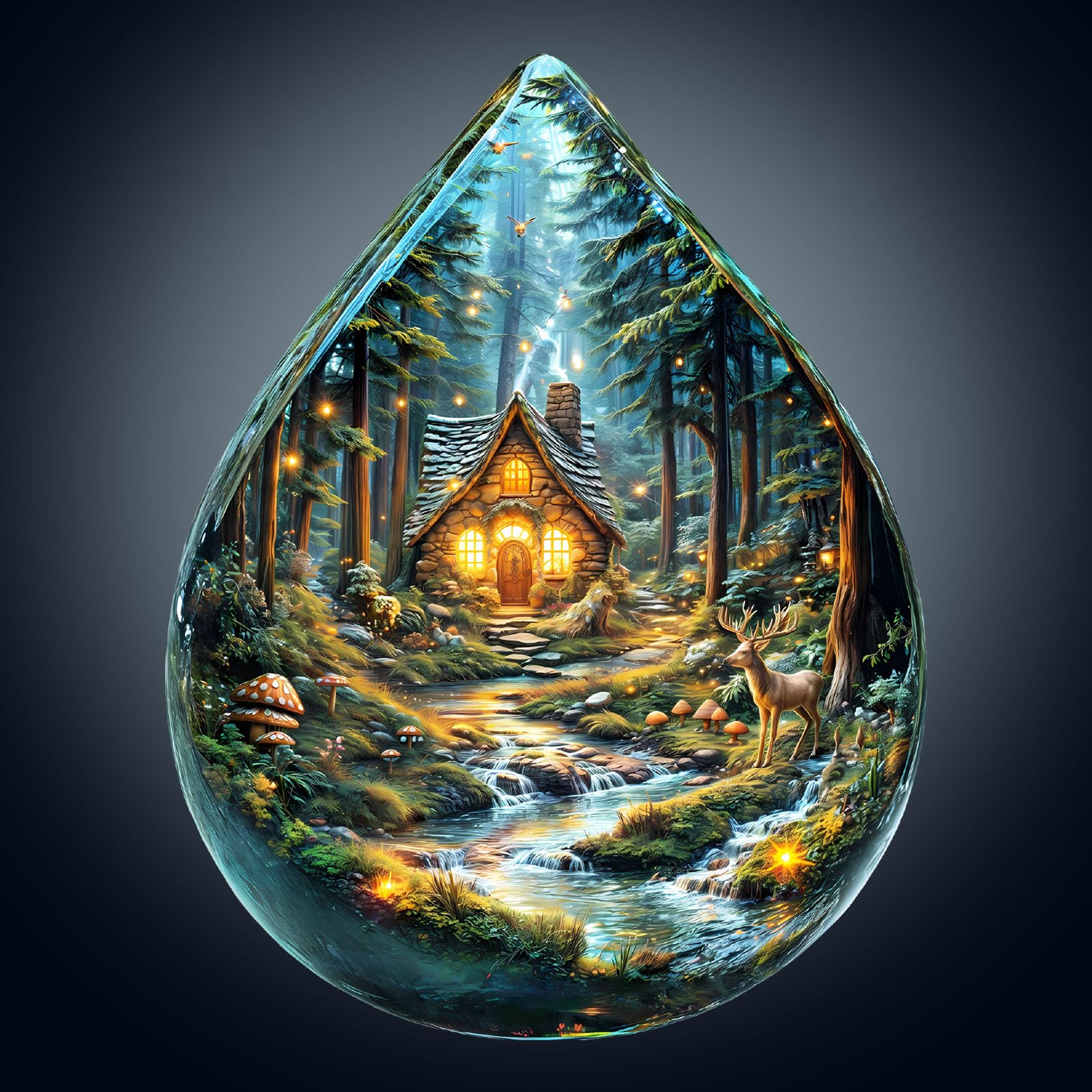 Wooden Puzzles for Adults, Mystic Forest Wooden Jigsaw Puzzle Unique Shape Wood Puzzles Adult 3D Visual Effect, Birthday Gifts for Puzzle Lovers (M-11.4 * 8.8in-135pcs) - Image 8